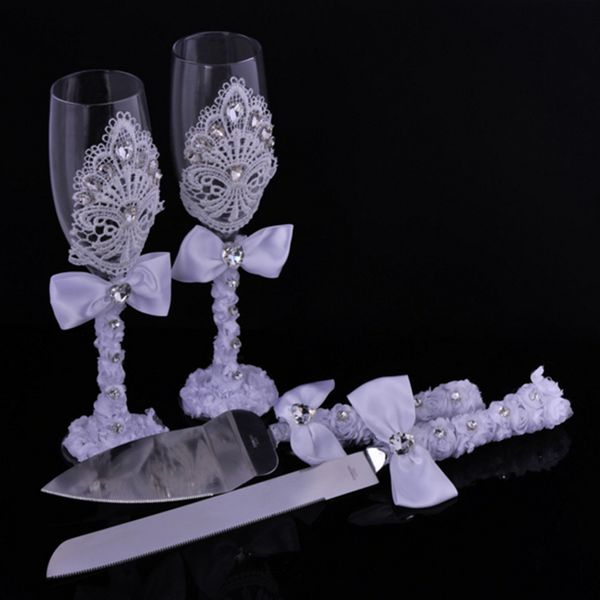 4pcs/set wedding bridal shower gift wedding lace champagne toasting glasses set lace wedding wine cup +lace cake knife 1027
4pcs/set wedding bridal shower gift wedding lace champagne toasting glasses set lace wedding wine cup +lace cake knife 1027