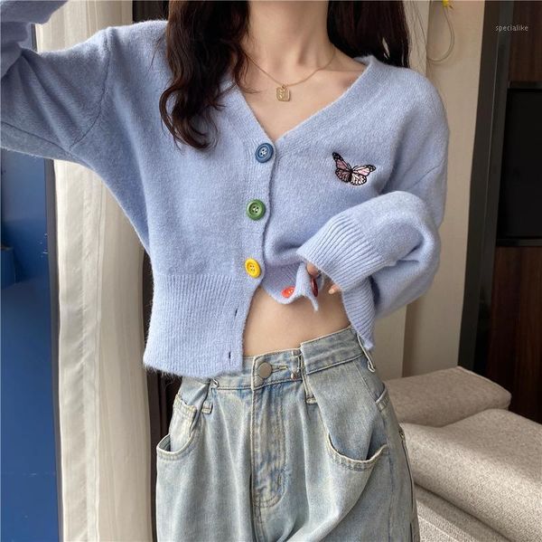 korean crop sweater 2020 autumn winter women blue sweater cardigans butterfly v neck knit slim cardigan streetwear1, White
korean crop sweater 2020 autumn winter women blue sweater cardigans butterfly v neck knit slim cardigan streetwear1, White