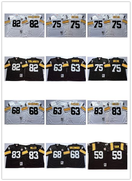 ncaa mens vintage #59 jack ham 63 dermontti dawson 68 lc greenwood 75 joe greene 82 john stallworth 83 heath miller football jersey, Black
ncaa mens vintage #59 jack ham 63 dermontti dawson 68 lc greenwood 75 joe greene 82 john stallworth 83 heath miller football jersey, Black
