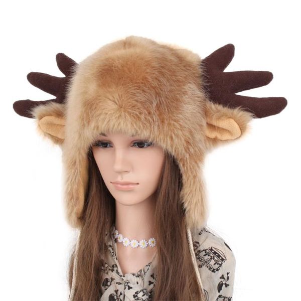 winter furry plush trapper hat cute ox horns deer antlers fluffy earflap cap xxfd, Blue;gray
winter furry plush trapper hat cute ox horns deer antlers fluffy earflap cap xxfd, Blue;gray