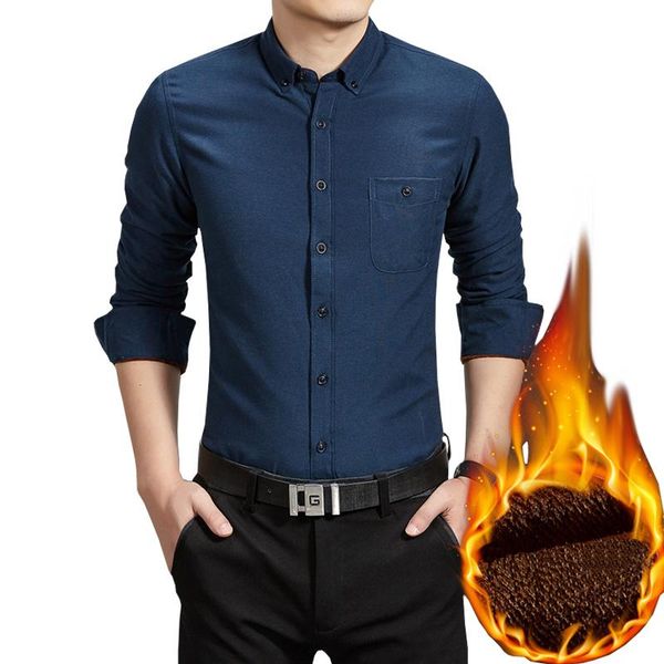 male shirt autumn men oxford business casual plus velvet thicken warm solid dress shirts camisa social masculina 5xl kg-951, White;black
male shirt autumn men oxford business casual plus velvet thicken warm solid dress shirts camisa social masculina 5xl kg-951, White;black
