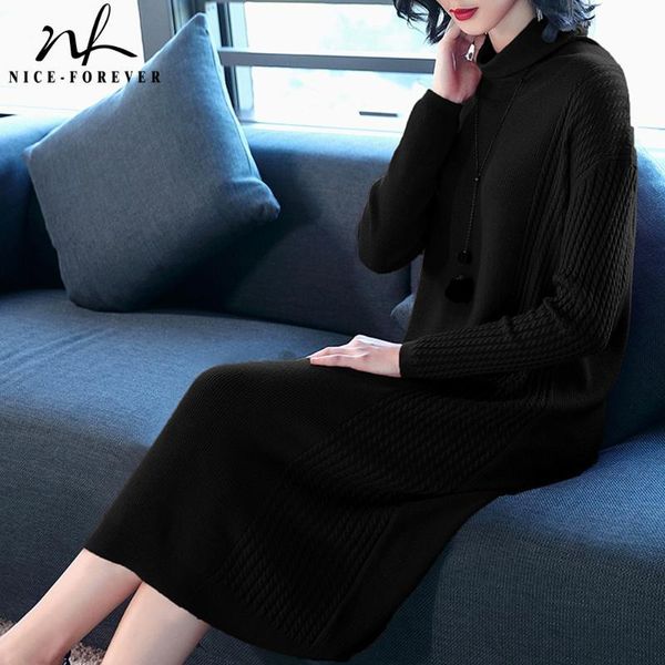 nice-forever winter classic pure color straight warm knit sweater casual loose women sweaters kg-313, White;black
nice-forever winter classic pure color straight warm knit sweater casual loose women sweaters kg-313, White;black