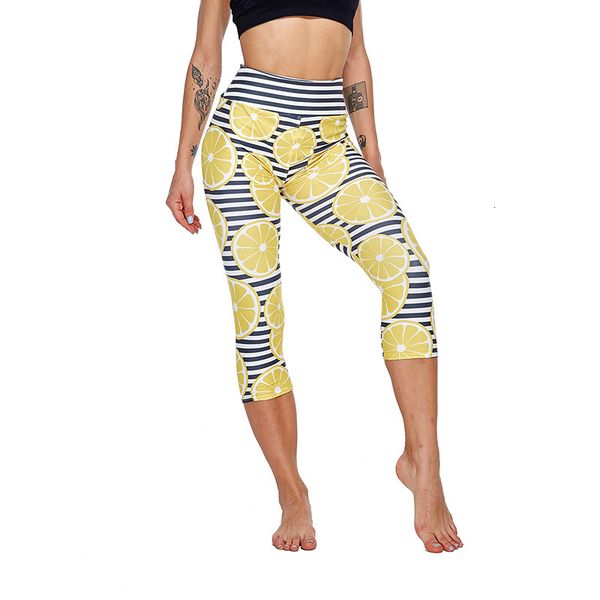 6525 trend new high waist capris horizontal stripe yoga pants lemon loose elastic leggings, Black
6525 trend new high waist capris horizontal stripe yoga pants lemon loose elastic leggings, Black