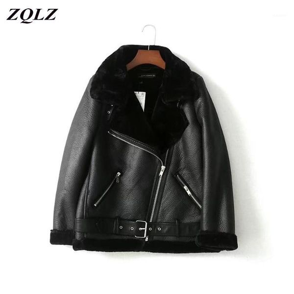 zqlz autumn winter women sashes pu leather coat turn-down collar zipper warm jacket casual imitation fur leather jacket outwear1, Black
zqlz autumn winter women sashes pu leather coat turn-down collar zipper warm jacket casual imitation fur leather jacket outwear1, Black