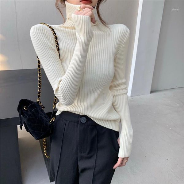 2021 new autumn winter thick korean sweater pullover white harajuku turtleneck ladies slim knit femme base shirt clothes w011, White;black
2021 new autumn winter thick korean sweater pullover white harajuku turtleneck ladies slim knit femme base shirt clothes w011, White;black