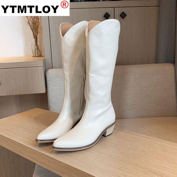 2020 new pu leather knee high low heel western cowboy women shoes female winter boots zipper size 35-43, Black
2020 new pu leather knee high low heel western cowboy women shoes female winter boots zipper size 35-43, Black