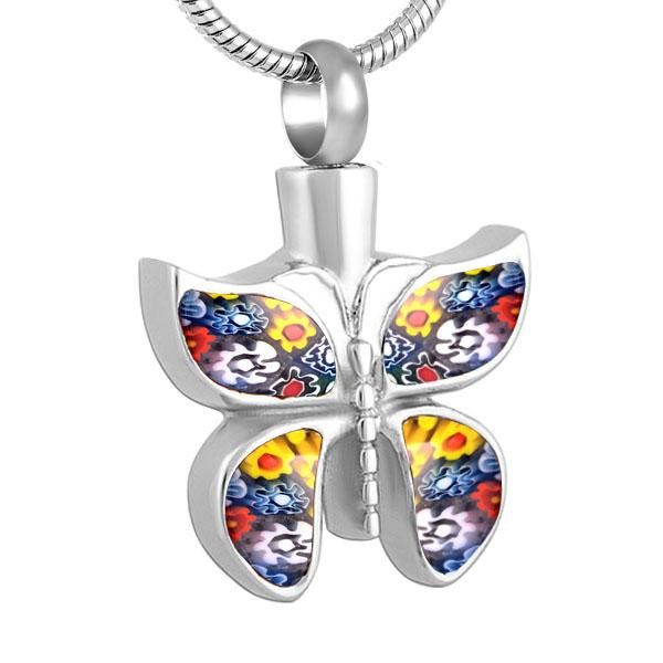 pendant necklaces 8669 fashion red/blue/colorful murano glass butterfly cremation ashes necklace pet stainless steel memorial urn jewelry, Silver
pendant necklaces 8669 fashion red/blue/colorful murano glass butterfly cremation ashes necklace pet stainless steel memorial urn jewelry, Silver