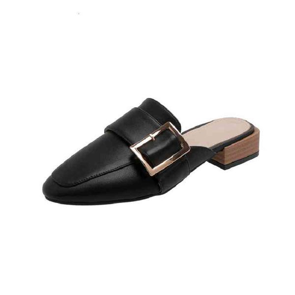 shoes summer woman's slip-on slides square toe chunky low heels women slippers mules with buckle size 44 45, Black
shoes summer woman's slip-on slides square toe chunky low heels women slippers mules with buckle size 44 45, Black