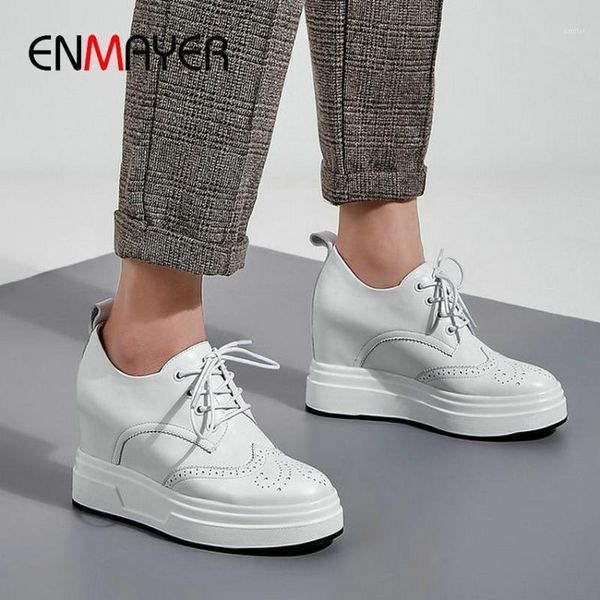 enmayer 2020 leisure womens shoes genuine leather high heel shoes increased internal lace-up round toe casual women pumps 34-401, Black
enmayer 2020 leisure womens shoes genuine leather high heel shoes increased internal lace-up round toe casual women pumps 34-401, Black