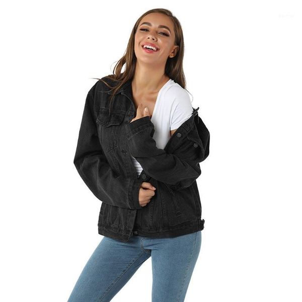 women's casual cowboy coat long sleeve pocket button short jacket outcoat vintage elegant outwear autumn fashion coat y10.301, Black;brown
women's casual cowboy coat long sleeve pocket button short jacket outcoat vintage elegant outwear autumn fashion coat y10.301, Black;brown