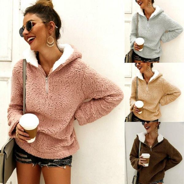 women's jackets 2021 women plush sweatshirt fur hooded sweater long sleeve solid color casual coat loose hoodies big size 5xl sweatshir, Black;brown
women's jackets 2021 women plush sweatshirt fur hooded sweater long sleeve solid color casual coat loose hoodies big size 5xl sweatshir, Black;brown