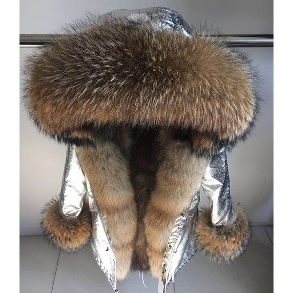 genuine silver fox fur collar hooded long casual parkas women winter real raccoon fur lining coat jacket 201109, Black
genuine silver fox fur collar hooded long casual parkas women winter real raccoon fur lining coat jacket 201109, Black