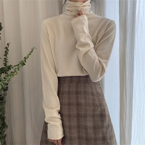 stretch women sweaters turtleneck pullovers soft primer shirt long sleeve korean slim-fit tight sweater autumn winter solid 201224, White;black
stretch women sweaters turtleneck pullovers soft primer shirt long sleeve korean slim-fit tight sweater autumn winter solid 201224, White;black