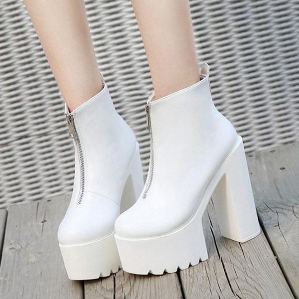 boots ribetrini female zipper block heel shoes fashion brand designer platform ankle women classic, Black
boots ribetrini female zipper block heel shoes fashion brand designer platform ankle women classic, Black