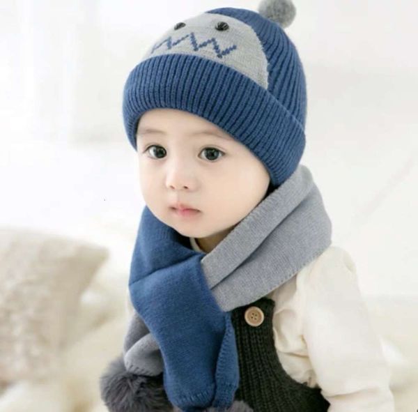set hat scarf two thickened piece warm baby boys and girls lovely knitting wool cap winter uem7uem79t12, Red;brown
set hat scarf two thickened piece warm baby boys and girls lovely knitting wool cap winter uem7uem79t12, Red;brown