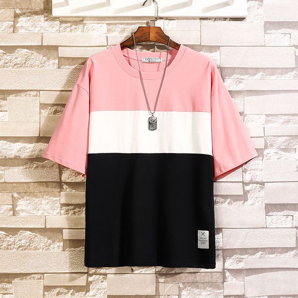 man's oversized t-shirt men punk patchwork pink hip hop half sleeves streetwear harajuku male t shirt kg-271, White;black
man's oversized t-shirt men punk patchwork pink hip hop half sleeves streetwear harajuku male t shirt kg-271, White;black