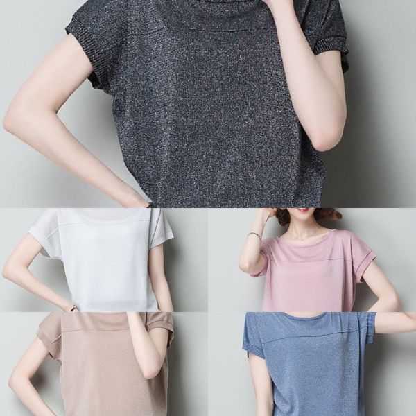 large loose summer new bat t- bright silk round neck half sleeve shirt knitted ice silk short sleeve t-shirt loose mhywo, White
large loose summer new bat t- bright silk round neck half sleeve shirt knitted ice silk short sleeve t-shirt loose mhywo, White