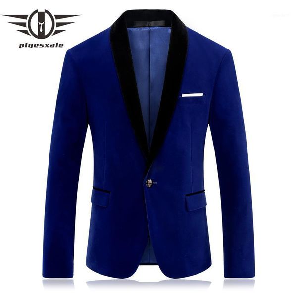 plyesxale brand red blue velour blazer men slim fit mens velvet blazers casual suit jacket stylish prom stage clothing q2531, White;black
plyesxale brand red blue velour blazer men slim fit mens velvet blazers casual suit jacket stylish prom stage clothing q2531, White;black