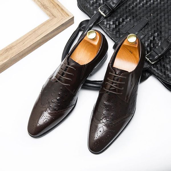 men's leather shoes business dress shoes men's lace-up pointed toe wedding wear oxfords chaussure homme, Black
men's leather shoes business dress shoes men's lace-up pointed toe wedding wear oxfords chaussure homme, Black