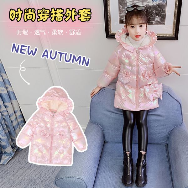 girls bright face down 2020 new clothes children's cotton padded jacket mid long winter korean version of the trend, Blue;gray
girls bright face down 2020 new clothes children's cotton padded jacket mid long winter korean version of the trend, Blue;gray