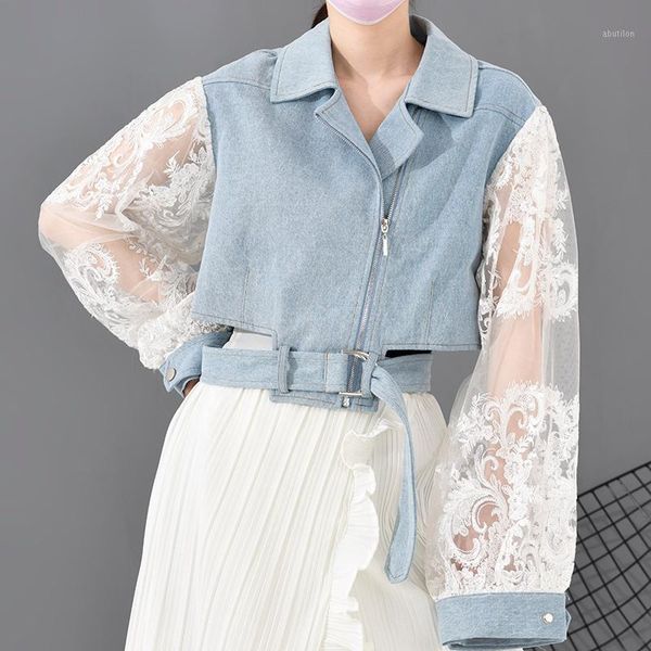 women's jackets women casual coat loose fit lace stitch denim bandage short jacket lapel long sleeve fashion1, Black;brown
women's jackets women casual coat loose fit lace stitch denim bandage short jacket lapel long sleeve fashion1, Black;brown
