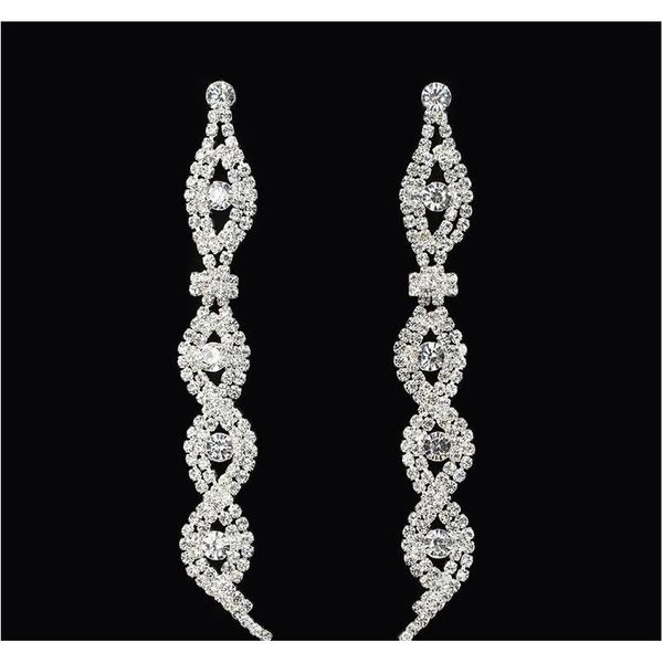 big long drop earrings sliver plated white rhinestone sliver earrings new fashion jewelry for women party gift #e216 q6gg9, Silver
big long drop earrings sliver plated white rhinestone sliver earrings new fashion jewelry for women party gift #e216 q6gg9, Silver