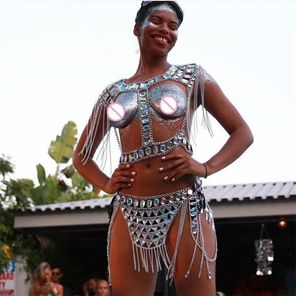 handmade body chains patchwork crystal bra set summer adjustable size underwear hollow out gem bras tassel panty bottoms t200508, Silver
handmade body chains patchwork crystal bra set summer adjustable size underwear hollow out gem bras tassel panty bottoms t200508, Silver
