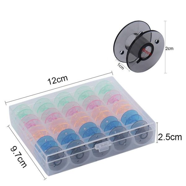 25pcs/set bobbins box set sewing machine spools colorful plastic metal and case storage box sewing equipment tools accessories, Black
25pcs/set bobbins box set sewing machine spools colorful plastic metal and case storage box sewing equipment tools accessories, Black