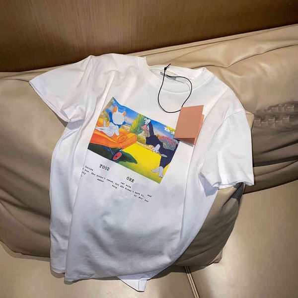2022 factory wholesale new + early summer girl style cartoon cat printed round neck short sleeve women's sweet casual t-shirt, White
2022 factory wholesale new + early summer girl style cartoon cat printed round neck short sleeve women's sweet casual t-shirt, White