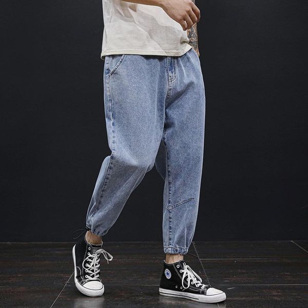 jeans men's big size trend nine points dad pants loose plus fattening straight kg-356, Blue
jeans men's big size trend nine points dad pants loose plus fattening straight kg-356, Blue