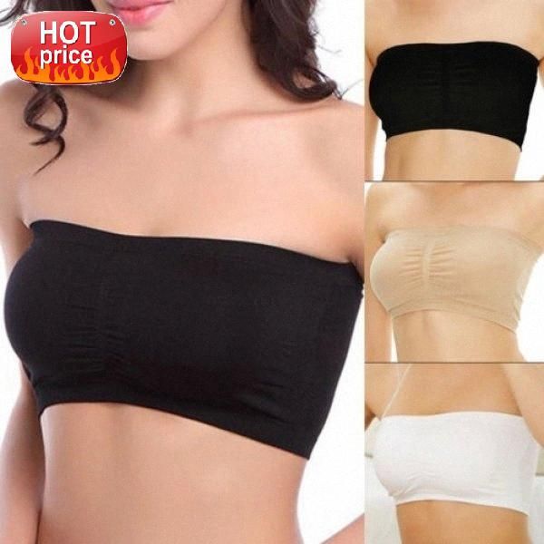 new fashion women seamless strapless bandeau no chest pad thin tube sports breathable bra plus size #b92f, White
new fashion women seamless strapless bandeau no chest pad thin tube sports breathable bra plus size #b92f, White