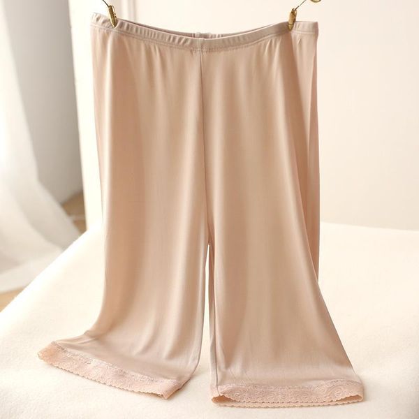 

silk short pants women boxer seamless safety shorts under skirt ladies pants underwear shorty healthy half length calzon1, Black;pink