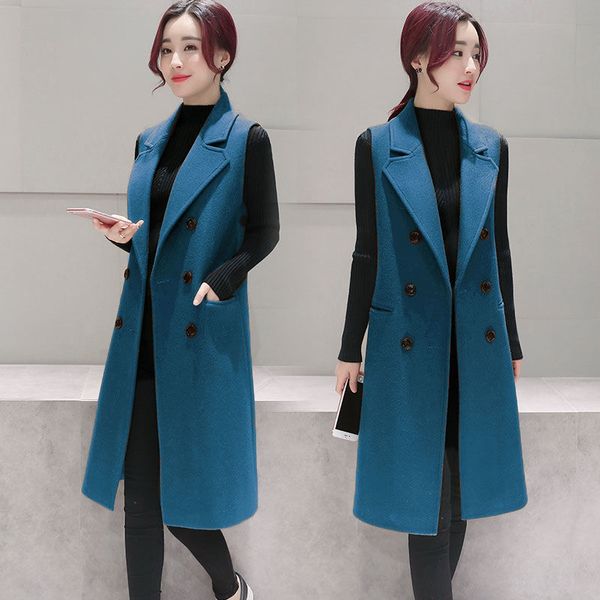 2021 new autumn and single winter breasted wool medium long leather sleeveless wild female jacket plus size 5xl y204 pv0c, Black;white
2021 new autumn and single winter breasted wool medium long leather sleeveless wild female jacket plus size 5xl y204 pv0c, Black;white