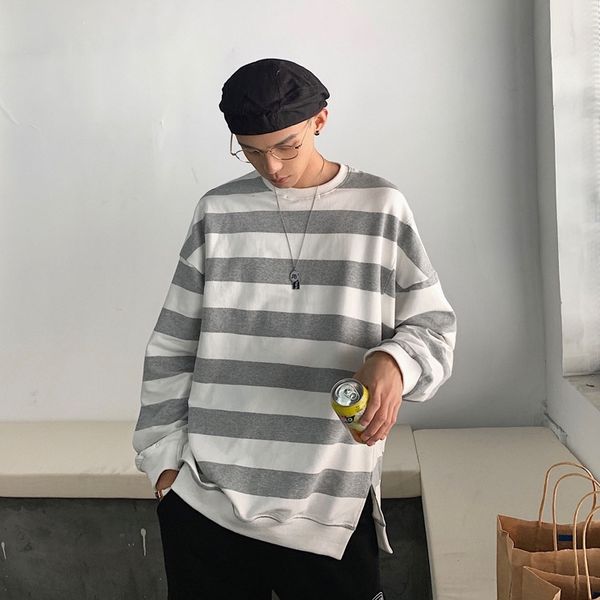 qpcfd 2020 korean ins trend loose coat t-shirt autumn lovers men and women stripe round neck long bf style t-shirt sleeve pb0qg, White
qpcfd 2020 korean ins trend loose coat t-shirt autumn lovers men and women stripe round neck long bf style t-shirt sleeve pb0qg, White