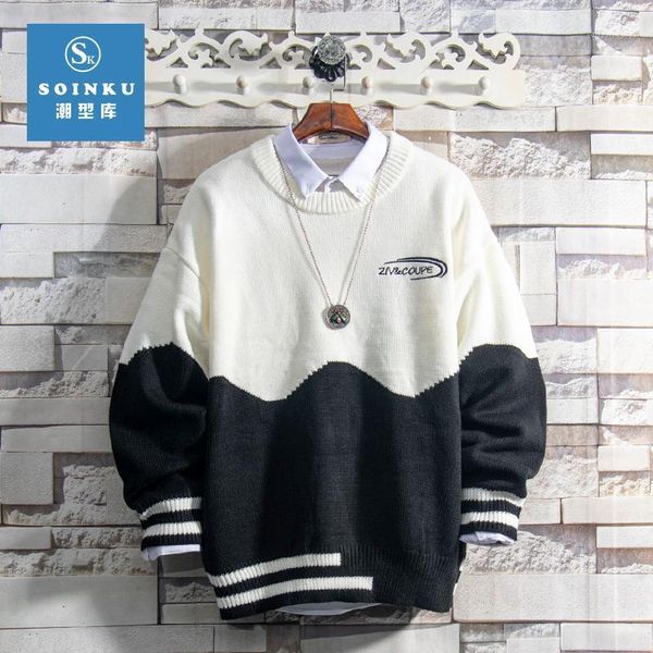 men's sweaters korean style man fashion casual loose pullover crewneck oversized pull hiver men's clothing db60my1, White;black
men's sweaters korean style man fashion casual loose pullover crewneck oversized pull hiver men's clothing db60my1, White;black
