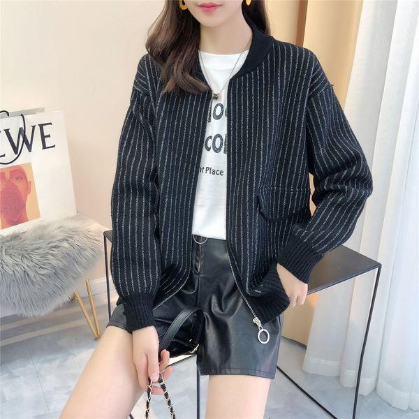 5ybpx net red new coat sweater cardigan autumn wear 2020 sweater women's loose knitted coat women's vertical stripe wear uvgfa, White;black
5ybpx net red new coat sweater cardigan autumn wear 2020 sweater women's loose knitted coat women's vertical stripe wear uvgfa, White;black