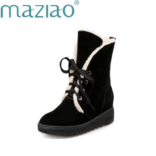 boots women snow warm short fur plush winter ankle boot plus size platform ladies suede female comfort drop maziao, Black
boots women snow warm short fur plush winter ankle boot plus size platform ladies suede female comfort drop maziao, Black