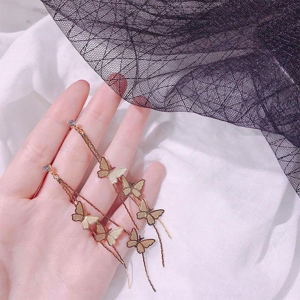 dangle & chandelier korea exquisite three butterflies drop earrings for female temperament gold color tassel long butterfly animal earring j, Silver
dangle & chandelier korea exquisite three butterflies drop earrings for female temperament gold color tassel long butterfly animal earring j, Silver