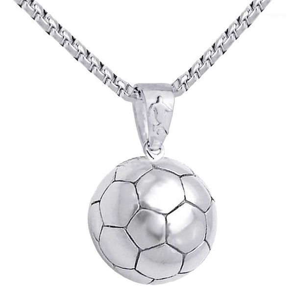football pendant necklace men stainless steel chain soccer ball hippie necklace male sports hip hop men jewelry christmas gift1, Silver
football pendant necklace men stainless steel chain soccer ball hippie necklace male sports hip hop men jewelry christmas gift1, Silver