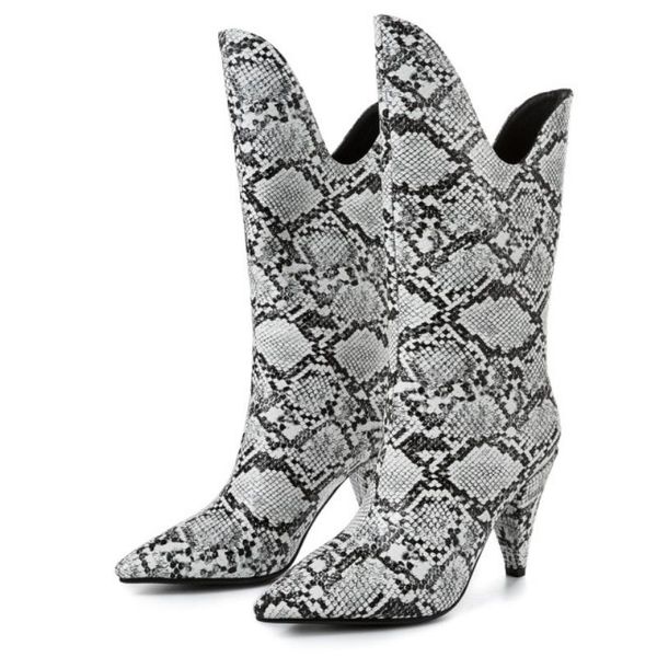 fanyuan size 34-43 new fashion boots women spike high heels autumn winter boots snake printing leather mid calf female, Black
fanyuan size 34-43 new fashion boots women spike high heels autumn winter boots snake printing leather mid calf female, Black