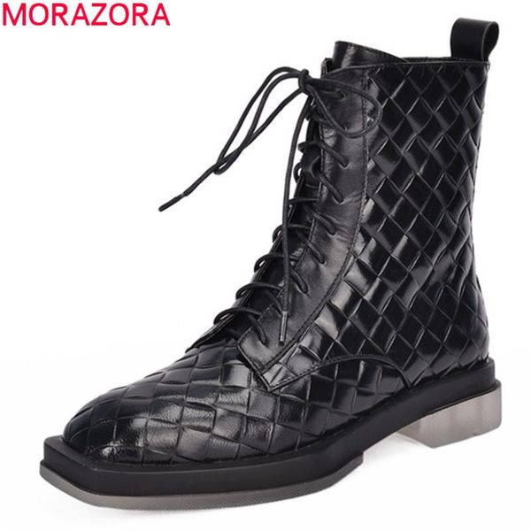 morazora 2020 new women boots genuine leather boots low heel square toe fashion lace up ankle black white
morazora 2020 new women boots genuine leather boots low heel square toe fashion lace up ankle black white