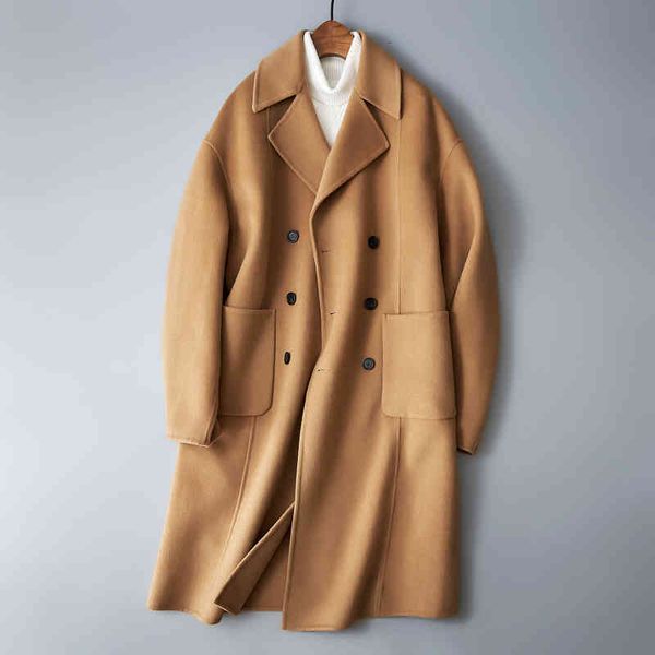 Men's Wool & Blends wool European medium and long coat loose style men's wear black autumn winter suit S4BY
Men's Wool & Blends wool European medium and long coat loose style men's wear black autumn winter suit S4BY