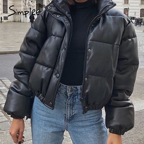 simplee leisure high street style women's coat warm thick fashion leather parkas autumn winter women's high collar jacket 201017, Black
simplee leisure high street style women's coat warm thick fashion leather parkas autumn winter women's high collar jacket 201017, Black