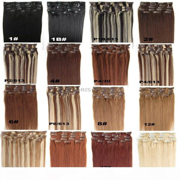 16 -24 inch blond black brown silky straight clip in human hair extensions 70g 100g brazilian indian remy hair for full head
16 -24 inch blond black brown silky straight clip in human hair extensions 70g 100g brazilian indian remy hair for full head
