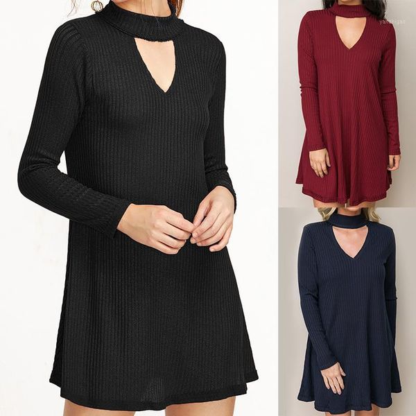 spring autumn new solid casual loose dresses women v-neck mini dress lady fashion long sleeve knitting dress female clothes1, Black;gray
spring autumn new solid casual loose dresses women v-neck mini dress lady fashion long sleeve knitting dress female clothes1, Black;gray