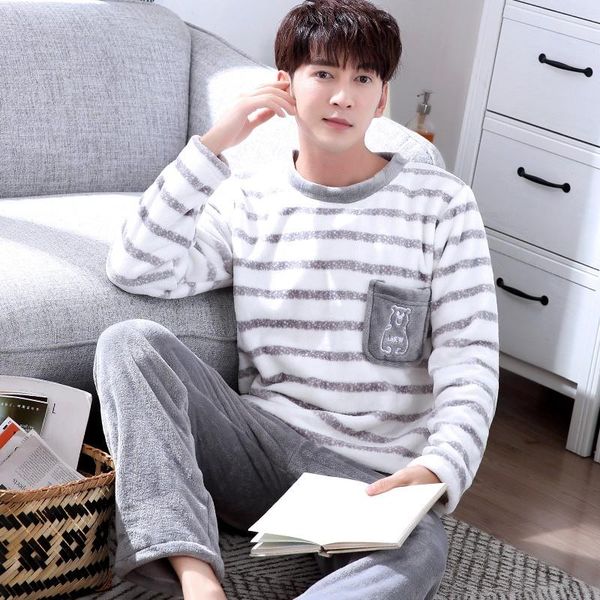 flannel pajamas set winter warm men sleep set plus size nightwear casual bathrobe sleepwear thick coral fleece homewear pijamas, Black;brown
flannel pajamas set winter warm men sleep set plus size nightwear casual bathrobe sleepwear thick coral fleece homewear pijamas, Black;brown