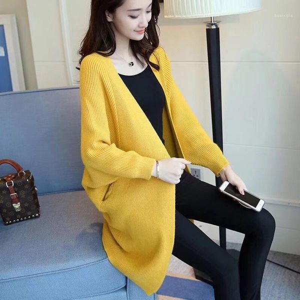 women long knitted sweater cardigan loose long sleeve knitwear elegant ladies outwear dames casual plain coat atumn winter 1, White
women long knitted sweater cardigan loose long sleeve knitwear elegant ladies outwear dames casual plain coat atumn winter 1, White