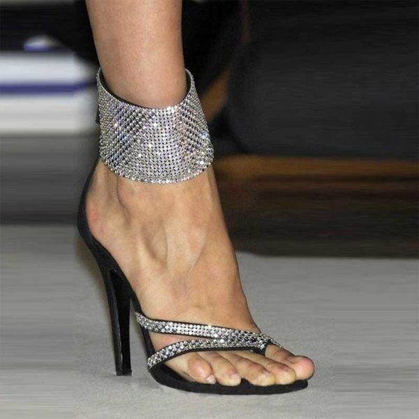 women high heels shoes 2020 new spring summer open toe heels sandals women rhinestone size 36-41 sandalias de mujer, Black
women high heels shoes 2020 new spring summer open toe heels sandals women rhinestone size 36-41 sandalias de mujer, Black