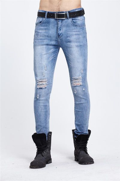 2020 new fashion ripped jeans men patchwork ripped keen hole slim fit pants man casual demin pencil pants1, Blue
2020 new fashion ripped jeans men patchwork ripped keen hole slim fit pants man casual demin pencil pants1, Blue