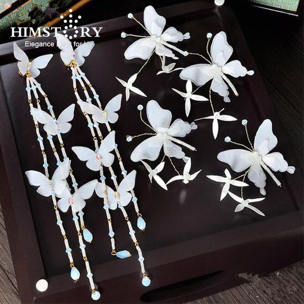 himstory fresh girls handmade white butterfly hairpins long earring set fairy hairclips earring wedding bride festival jewelry, Golden;silver
himstory fresh girls handmade white butterfly hairpins long earring set fairy hairclips earring wedding bride festival jewelry, Golden;silver